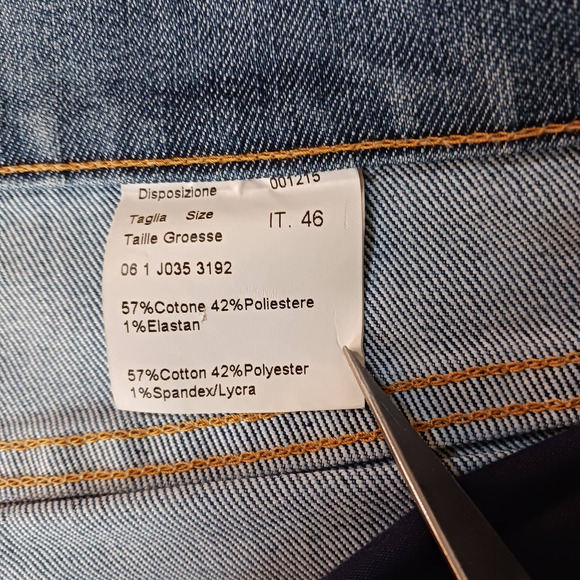 90s Y2K VINTAGE PIAZZA SEMPIONE Jeans 10 31x31.5 Straight Wide‎ Leg Mid Rise - Picture 6 of 10